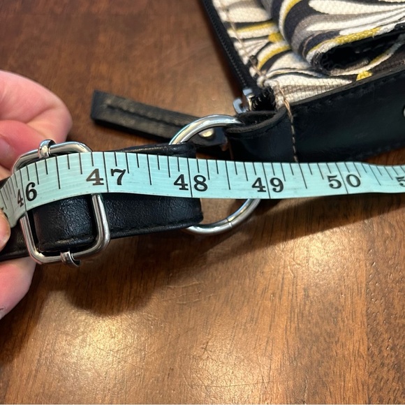 New Relic Geometric Print Canvas Faux Leather Crossbody Purse Shoulder Bag - Picture 13 of 15